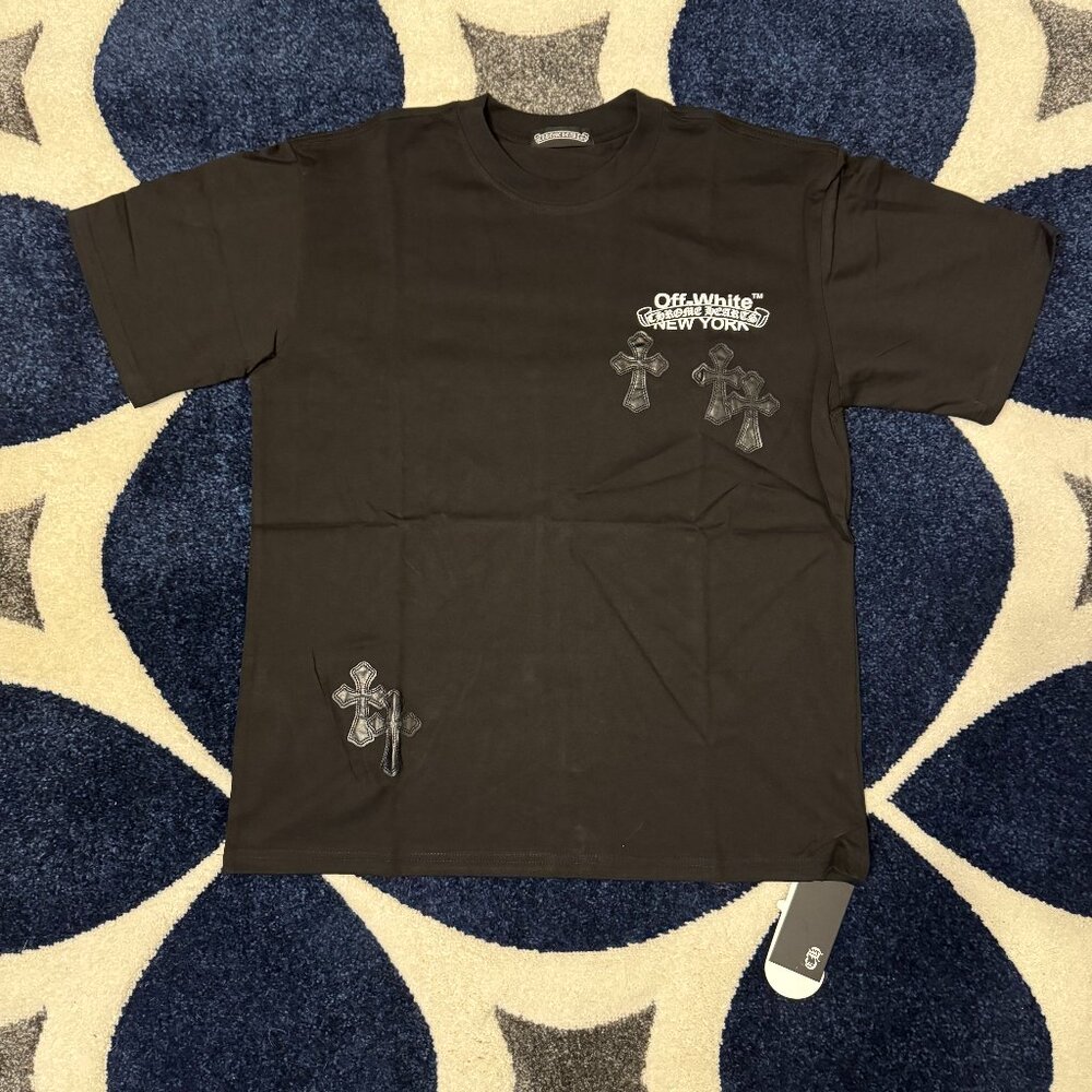 Chrome Hearts x Off White New York Black T-Shirt Men’s Size Large